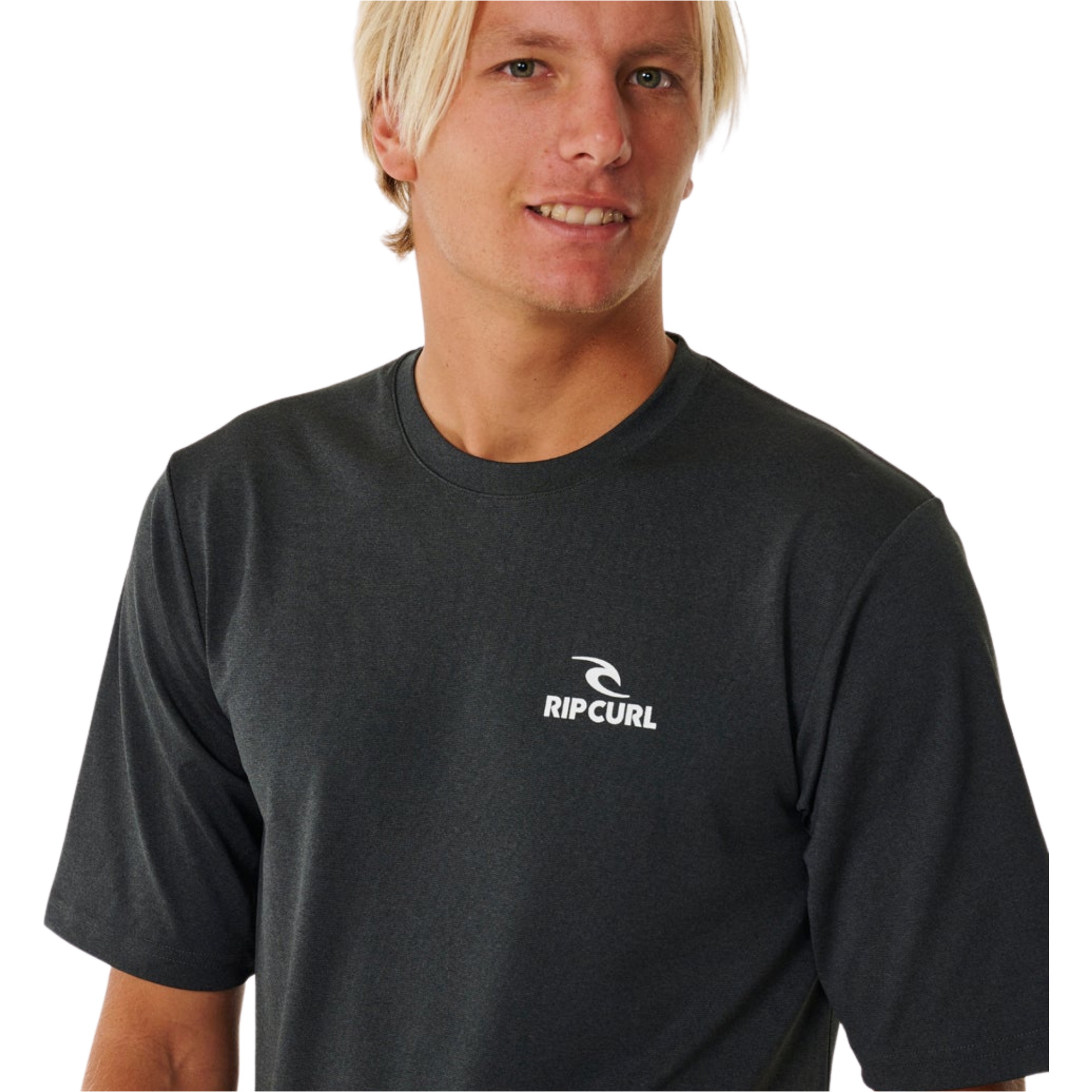 2026 Rip Curl Stack UPF Kortärmad Lycraväst För Herr 167MRV - Black Marle